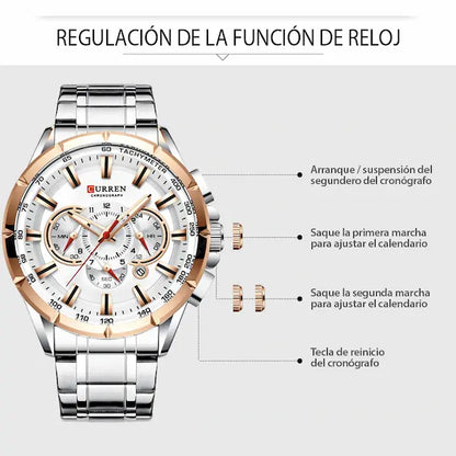 Reloj en Acero Curren 8363