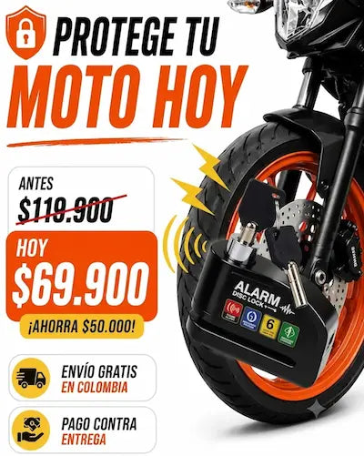 Candado Freno Disco Con Alarma Moto