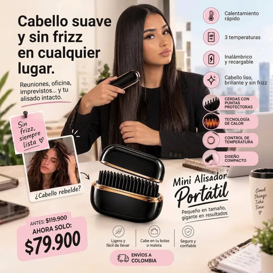 Peine Alisador Inalámbrico Portátil USB