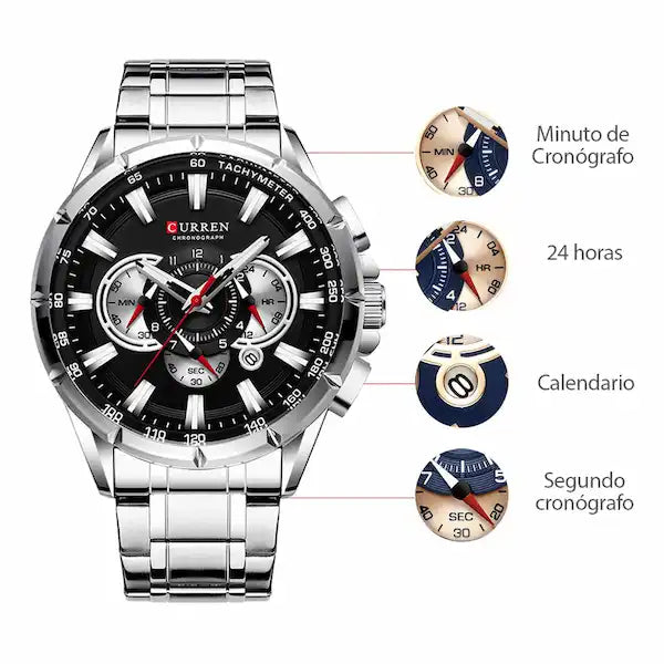 Reloj en Acero Curren 8363