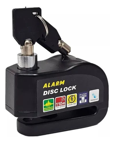 Candado Freno Disco Con Alarma Moto